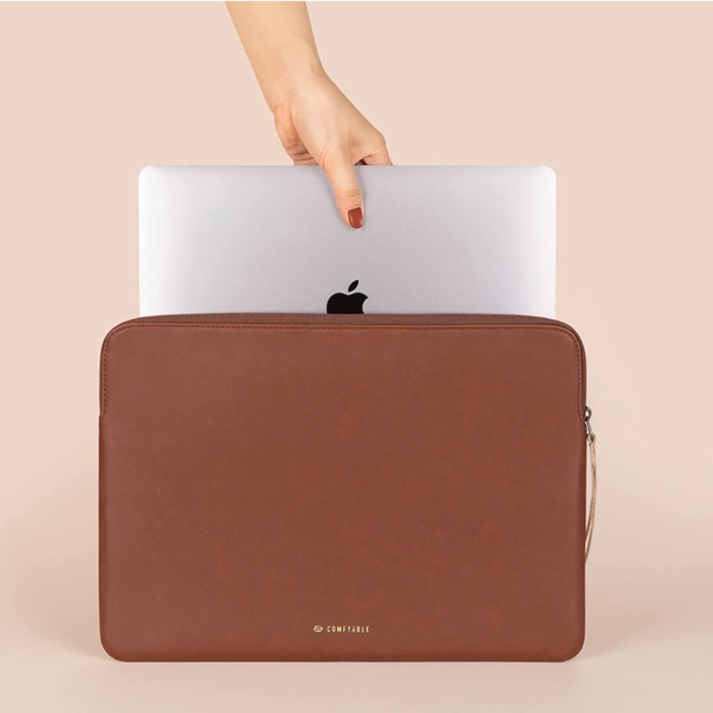 NWOT Faux Leather Laptop Case 15.5” x 11”